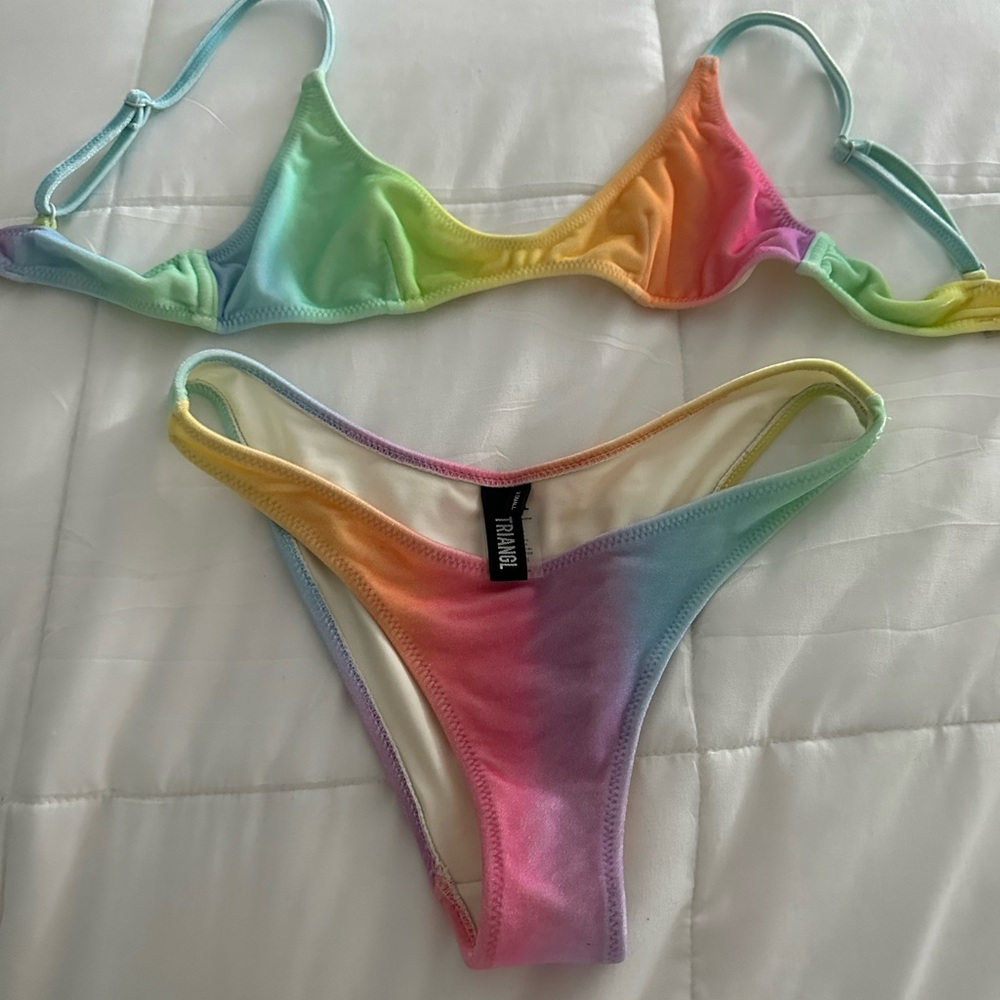 Triangl bikini velour tie dye XS